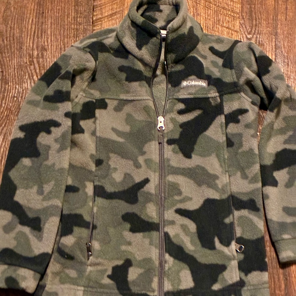 Columbia Green Camo Fleece Jacket